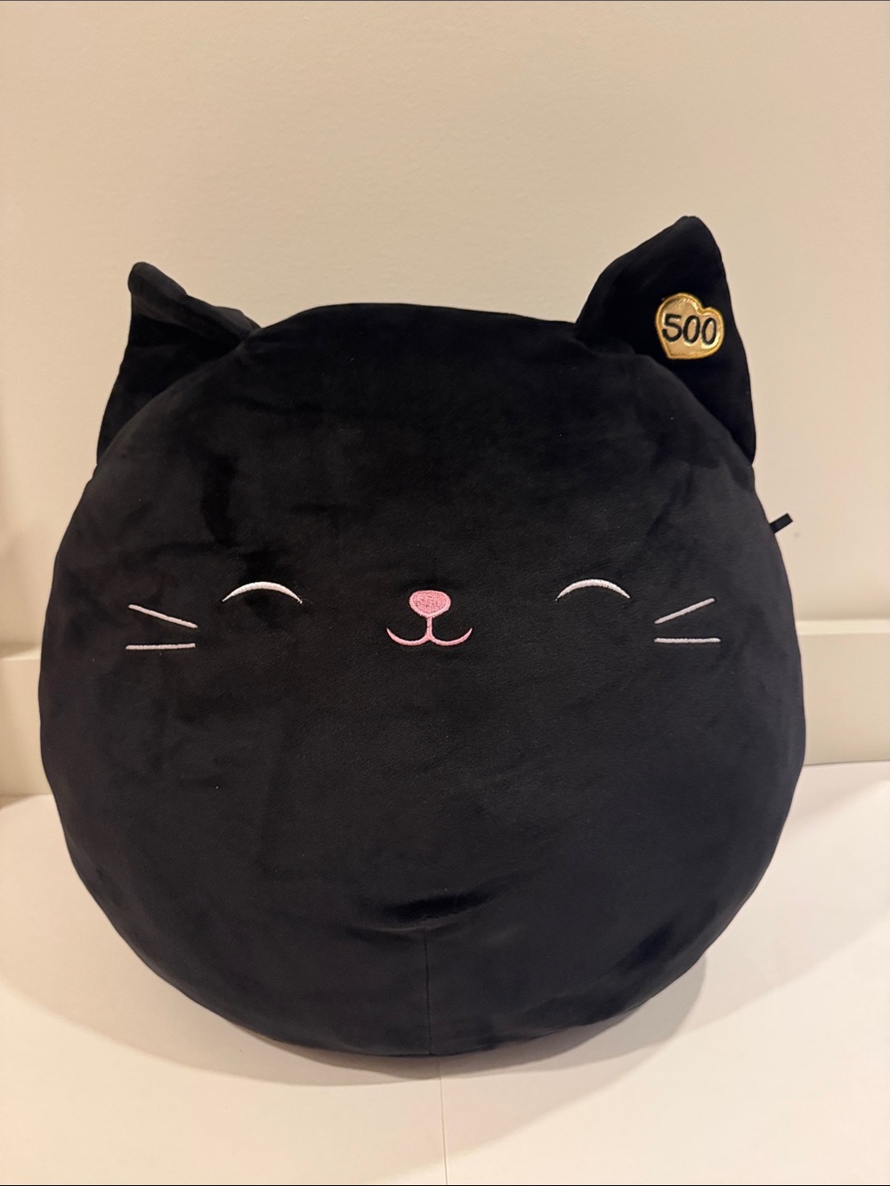 500th Squishmallow Jack Black Cat Limited Production plush